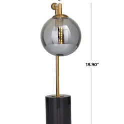 Gold Metal Smoked Glass Shade Table Lamp-Kirkland's Home Outlet
