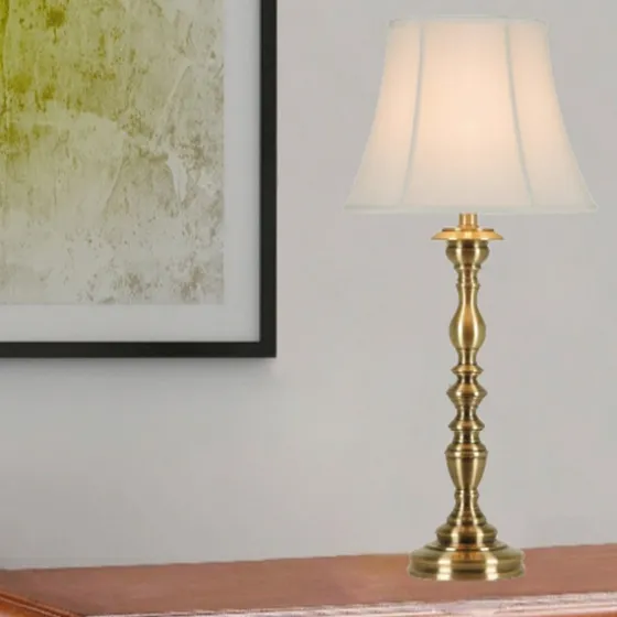 Gold Metal Spindle Table Lamp-Kirkland's Home Clearance