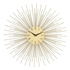 Gold Metal Sunburst Wall Clock-Kirkland's Home Hot