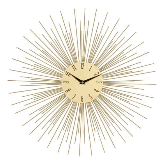 Gold Metal Sunburst Wall Clock-Kirkland's Home Hot