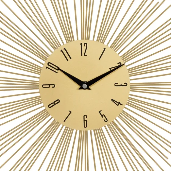 Gold Metal Sunburst Wall Clock-Kirkland's Home Hot