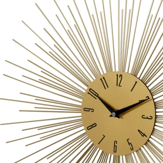 Gold Metal Sunburst Wall Clock-Kirkland's Home Hot
