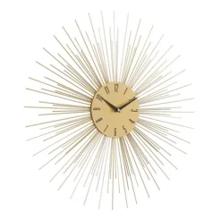 Gold Metal Sunburst Wall Clock-Kirkland's Home Hot