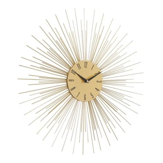 Gold Metal Sunburst Wall Clock-Kirkland's Home Hot
