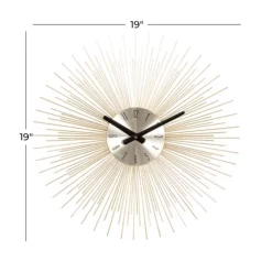 Gold Metal Sunburst Wall Clock-Kirkland's Home Hot