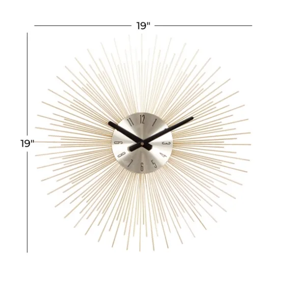 Gold Metal Sunburst Wall Clock-Kirkland's Home Hot
