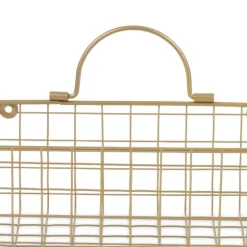 Gold Metal Wire Cage Wall Baskets, Set Of 2-Kirkland's Home Sale