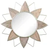 Gold Metal Wood Inlay Flower Frame Mirror-Kirkland's Home Cheap