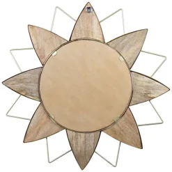 Gold Metal Wood Inlay Flower Frame Mirror-Kirkland's Home Cheap