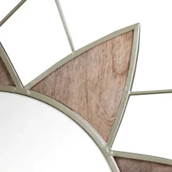 Gold Metal Wood Inlay Flower Frame Mirror-Kirkland's Home Cheap