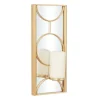 Gold Mirrored Geometric Sconce-Kirkland's Home Discount