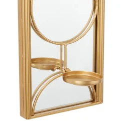 Gold Mirrored Geometric Sconce-Kirkland's Home Discount