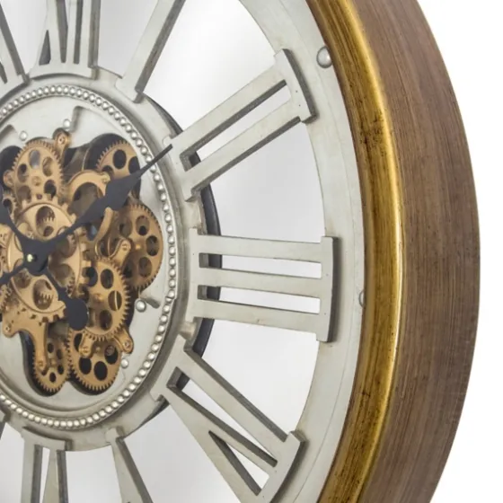 Gold Moving Gears Open Wall Clock-Kirkland's Home Clearance