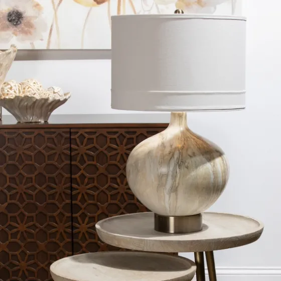 Gold Pistachio Swirl Gourd Table Lamp-Kirkland's Home Discount