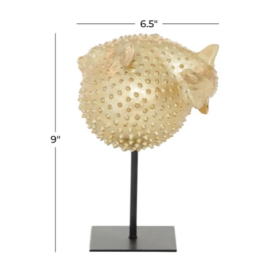 Gold Puffer Fish Sculpture-Kirkland's Home Discount