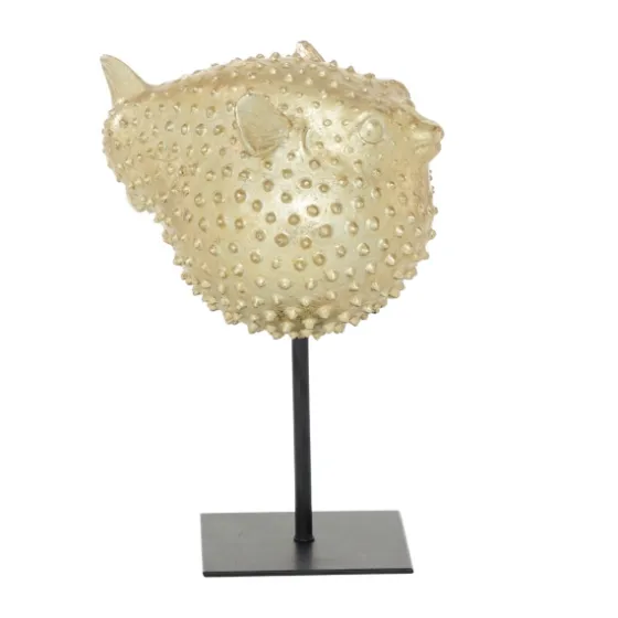 Gold Puffer Fish Sculpture-Kirkland's Home Discount