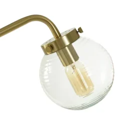 Gold Ribbed Glass Task Floor Lamp-Kirkland's Home Shop