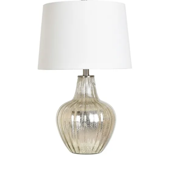 Gold Ribbed Mercury Glass Table Lamp-Kirkland's Home Discount