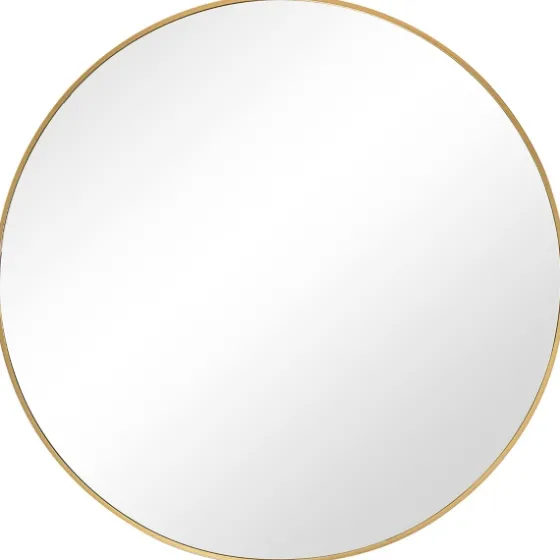 Gold Round Simple Frame Large Wall Mirror-Kirkland's Home Discount