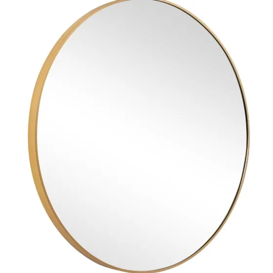 Gold Round Simple Frame Large Wall Mirror-Kirkland's Home Discount
