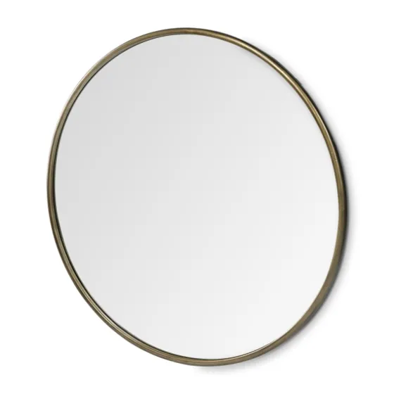Gold Round Thin Metal Frame Wall Mirror-Kirkland's Home Store