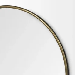 Gold Round Thin Metal Frame Wall Mirror-Kirkland's Home Store