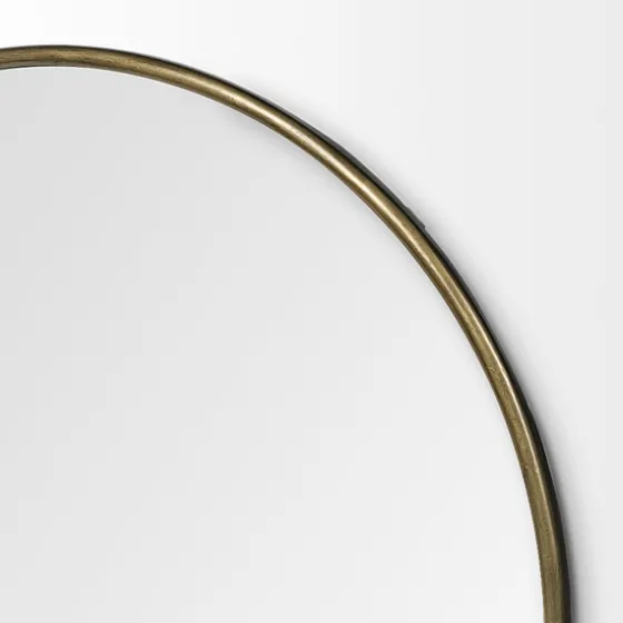 Gold Round Thin Metal Frame Wall Mirror-Kirkland's Home Store