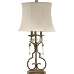 Gold Scrolled Candlestick Table Lamp-Kirkland's Home Clearance
