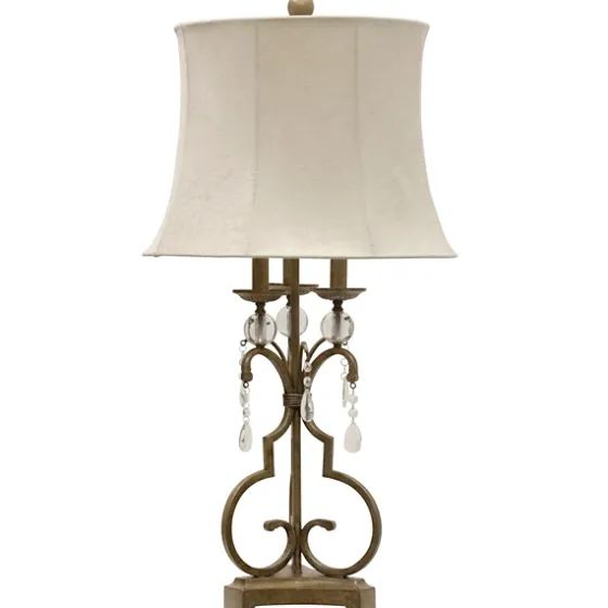 Gold Scrolled Candlestick Table Lamp-Kirkland's Home Clearance