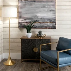 Gold Sleek Modern Floor Lamp-Kirkland's Home Store