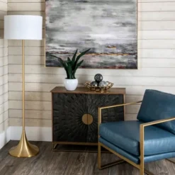 Gold Sleek Modern Floor Lamp-Kirkland's Home Store