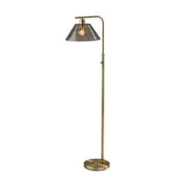 Gold Smoked Glass Floor Lamp-Kirkland's Home Cheap