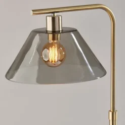 Gold Smoked Glass Floor Lamp-Kirkland's Home Cheap