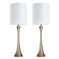 Gold Sparkle Shade Tapered Table Lamps, Set Of 2-Kirkland's Home Clearance