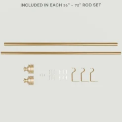 Gold Stacked Cylinder Curtain Rod, 72 In.-Kirkland's Home Best Sale