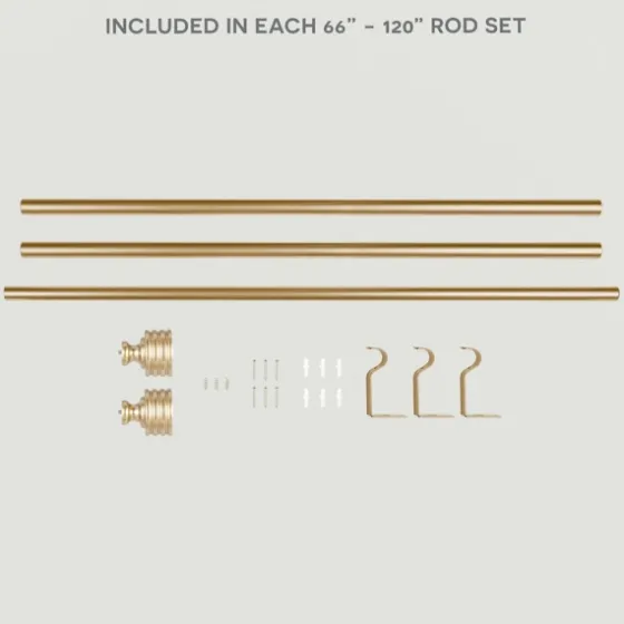 Gold Stacked Cylinder Curtain Rod, 120 In.-Kirkland's Home Cheap