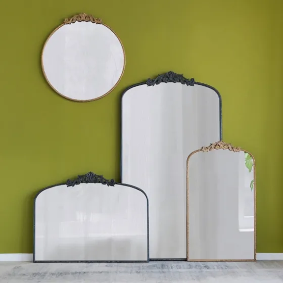 Gold Studded Scroll Arched Mirror, 42 In.-Kirkland's Home Hot