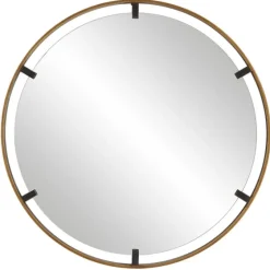 Gold Suspended Round Wall Mirror-Kirkland's Home New
