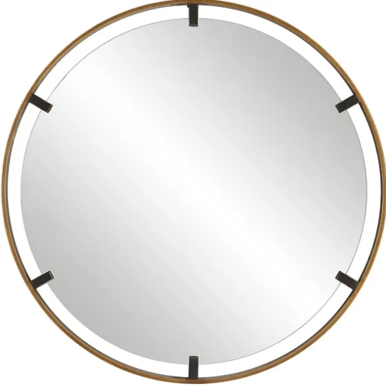 Gold Suspended Round Wall Mirror-Kirkland's Home New