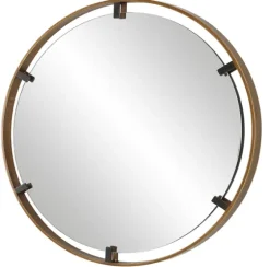 Gold Suspended Round Wall Mirror-Kirkland's Home New