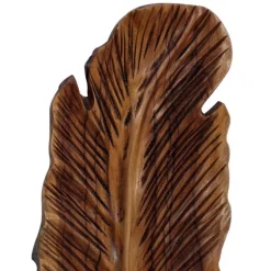 Gold Teak Carved Feather Wall Plaques, Set Of 3-Kirkland's Home Shop
