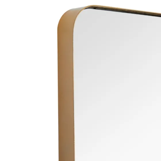 Gold Thin Iron Frame Curved Corner Mirror-Kirkland's Home Discount
