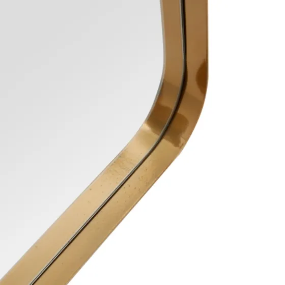 Gold Thin Iron Frame Curved Corner Mirror-Kirkland's Home Discount