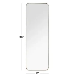 Gold Thin Iron Frame Curved Corner Mirror-Kirkland's Home Discount