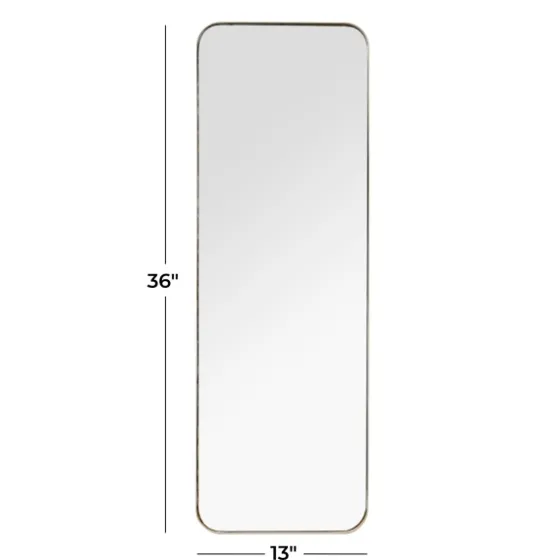 Gold Thin Iron Frame Curved Corner Mirror-Kirkland's Home Discount