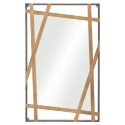 Gold Tilted Abstract Framed Mirror-Kirkland's Home Cheap