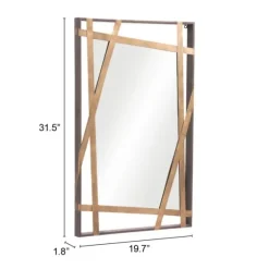 Gold Tilted Abstract Framed Mirror-Kirkland's Home Cheap