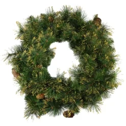 Gold Tipped Dark Green Pinecone Wreath-Kirkland's Home Flash Sale
