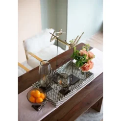 Gold Tipped Walnut Wood Glass Bowl-Kirkland's Home Outlet