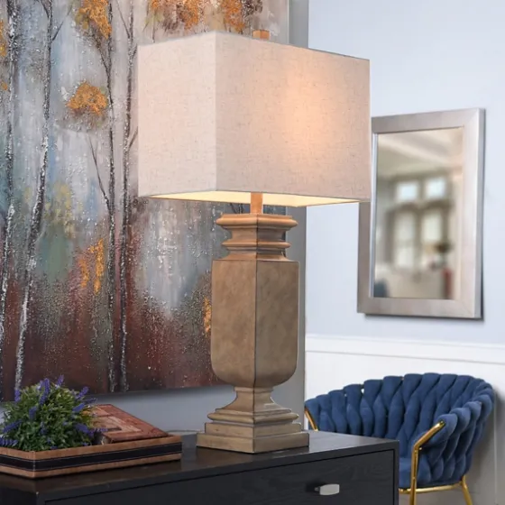 Gold Traditional Rectangular Table Lamp-Kirkland's Home Best Sale